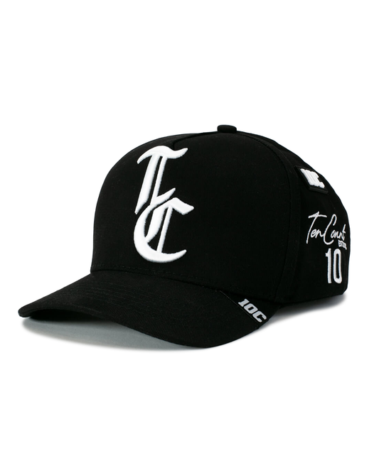 10C Full Trucker Black/White